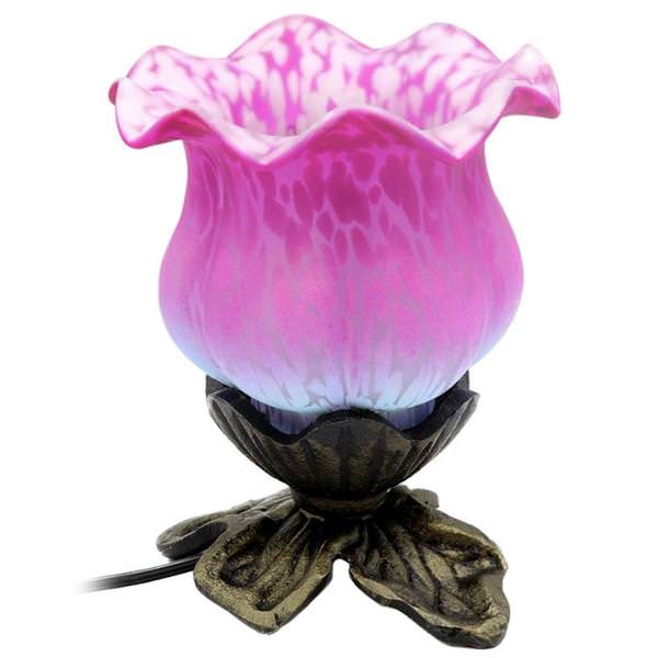 1 Light 6" Pink Blue Squash Flower Table Lamp